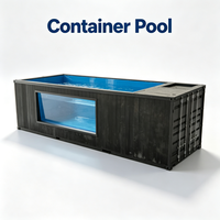 Piscine en conteneur maritime de 20 pieds en fibre de verre avec fonction spa pour extérieur et jardin