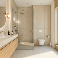 Meuble bar de luxe pour la maison avec étagères en verre, armoire de cuisine en chêne avec panneau Shaker encastré, détail de perles linéaires rondes, cuisine compacte modulaire
