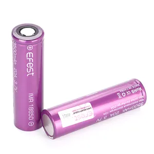 Baterai 18650 Besar Efest 3500Mah Kapasitas Tinggi Nyata 20Amps Baterai Isi Ulang Silinder untuk Paket Baterai Lightning Market