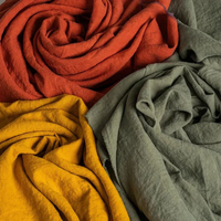 Antiallergique Sottile 100% Vestito 100 Gsm Lino Colore Pastello Serie Estate Europeo Solid Tessuto Di Lino 100% Linen
