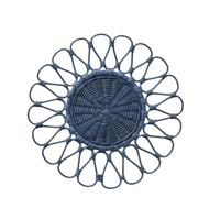 Napperons ronds bohèmes en rotin vert de 33 cm, assiettes de présentation en osier de 13 pouces pour décorations de mariage, de maison et de salon, décor mural et de table