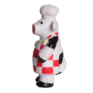 Pu Chef Cow Shape High <b>Rebound</b> Toy Figurine For Kids 2 To 4 Years Unisex Fidget Toy - Product Image 1