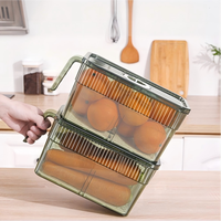 Boîtes de rangement alimentaire en PET transparentes empilables pour la cuisine, organiseur de réfrigérateur, conteneur d'organisation pour réfrigérateur