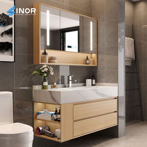 Customizable Eco-Friendly Modern Plywood Kitchen Cabinet Childproof Locks Acrylic Door Panel Personalized Bathroom Drawer <b>Slide</b> - Product Image 5