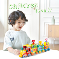 Nouveau FEELO 2025 Alphabet Train jouet 60 pièces grand bloc de construction de particules pour enfants éducation grandes briques bloc de construction ensemble FL42022