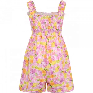 All'ingrosso estate bimba Multi-ago Skiny abito a maniche volanti moda Casual gonna floreale da ballo <span class=keywords><strong>elegante</strong></span> <span class=keywords><strong>tuta</strong></span> da ragazza - Product Image 2