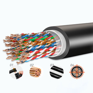 GLGW Outdoor Indoor Telephone <b>Cable</b> 0.5mm Oxygen Free Copper 20 200 Pairs <b>Waterproof</b> Black PE Sheath Aluminum Plastic Tape - Product Image 6