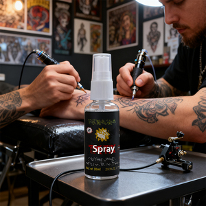 Etiqueta personalizada + oferta de muestra gratis-Crema de tatuaje sin dolor Serie de suministros de tatuaje en aerosol de 30ml, cuidado posterior de PMU para uso en estudio de arte - Product Image 3