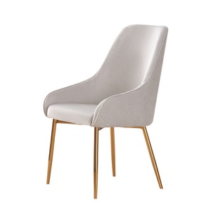 Chaise de salle à manger de luxe de style italien, design minimaliste moderne, <span class=keywords><strong>cadre</strong></span> en acier nordique, chaise de restaurant haut de gamme avec dossier - Product Image 5