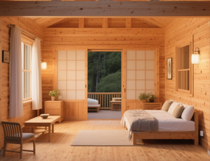 Cabane en bois anti-humidité, maison d'hôtes portable en bois pour camping et zone touristique - Product Image 5