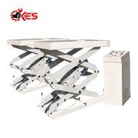 Élévateur à ciseaux de petite taille caché au sol KES-7430 économisant de l'espace Pont automobile hydraulique de 3 tonnes Palan à ciseaux pour voiture