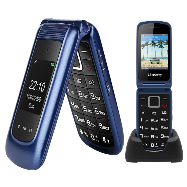 New 2026 Dual SIM Card Spanish/German Seniors Flip Phone2G  4G with 2.4" Screen 0.3MP Camera