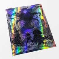 Affiche d'art personnalisée en feuille holographique de qualité supérieure, impression d'anime/manga, illustration holographique métallique, affiches de fanart de collection