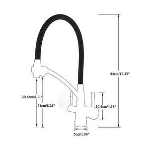 <span class=keywords><strong>Robinet</strong></span> de cuisine en acier inoxydable 304 <span class=keywords><strong>robinet</strong></span> de filtre à eau 3-en-1 tuyau en silicone flexible Rotation à 360 degrés 3 voies 2 sorties d'eau - Product Image 6