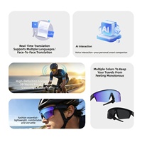 Lunettes Intelligentes avec Caméra 13MP, Transfert Vidéo Wi-Fi, Enregistrement, Assistant Vocal IA, Traduction en Temps Réel, Chargement Type-C - Idéales pour le Cyclisme en Extérieur