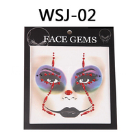 Heet nieuw product: Valentijnsdag, Pasen, Halloween kristallen diamanten strass stickers voor gezicht en ogen
