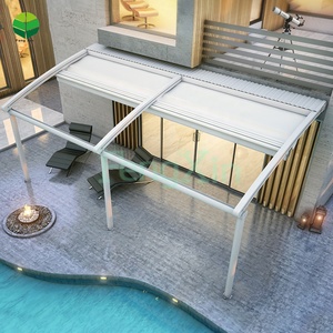 Gazebo di Alta Qualità con Tenda in PVC, Tenda Elettrica con LED, Pergola in Alluminio Personalizzata <span class=keywords><strong>per</strong></span> Ristoranti e Decorazioni Esterne - Product Image 1