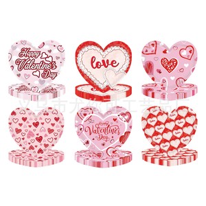 Platos de Papel en Forma de Corazón para el Día de San Valentín, 60-80 Piezas, Platos Gruesos Laminados para Cena y Postre, Decoraciones para Mesa de Fiesta - Product Image 2