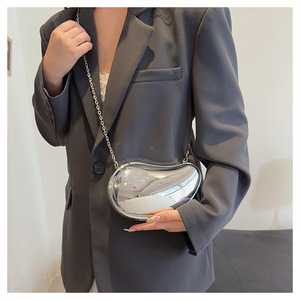 Nouveau créateur de mode pois forme femmes sac à bandoulière nouvelle mangue acrylique miroir sac de soirée miroir galvanoplastie sac cosmétique - Product Image 6
