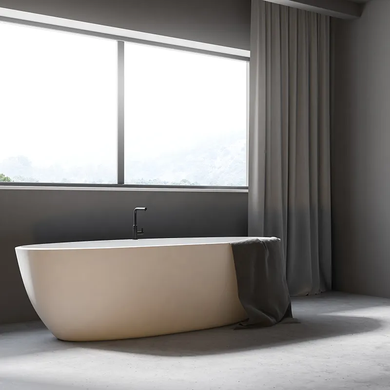 1,6 m 150cm Big Stone Bowl Design Badewanne Thailand Bad Matt Schwarz Badewanne Badezimmer Freistehende Badewanne