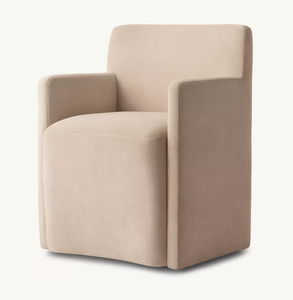 Sillas de Comedor Artísticas con Marco de Madera de Diseño Minimalista Moderno, Sillón de Comedor Totalmente Tapizado en Cuero o Tela - Product Image 3