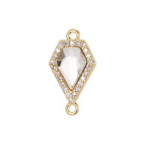 Basit stil eBay en çok satan ürünler moda diy takı 14k altın kaplama zirkon bakır kelebekler yıldız ay kalp konektörü - Product Image 6