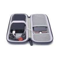 Étui de rangement portable OEM en EVA rigide pour batterie externe, étui à outils électroniques étanche avec fermeture éclair, organiseur numérique pour gadgets