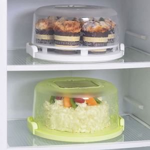 Hot Sale Cake Carrier Portable Round Cake Container Holder with Handle Two Sided Base for Pies <b>Cookies</b> - Product Image 6