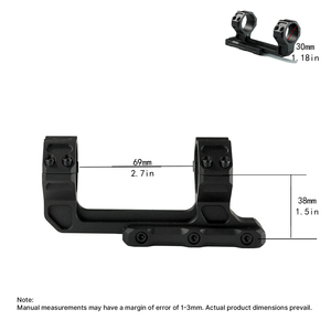 ขายึดกล้องเล็งอลูมิเนียมแบบ Cantilever ยี่ห้อ BANGBANG ความสูงตรงกลาง 1.5 นิ้ว สำหรับรางขนาด 20 มม. (สีดำ) - Product Image 3
