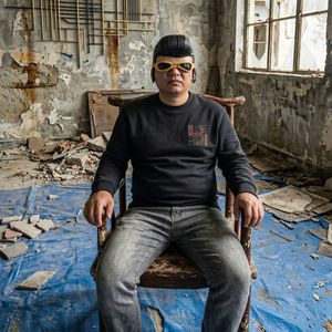 <span class=keywords><strong>Masque</strong></span> d'horreur réaliste en <span class=keywords><strong>latex</strong></span> pour <span class=keywords><strong>homme</strong></span> avec pompadour noir et lunettes – Accessoire de costume pour adulte, Pâques, Halloween, cosplay, motard, fête - Product Image 3