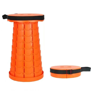 Silla Plegable Portátil Redonda de Plástico Arcoíris para Exteriores, Taburete Plegable para Viajes y Campamento - Product Image 5