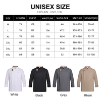 Chemise de travail à manches longues grise pour hommes, costume de serveur, uniforme de responsable de restaurant, vêtements de serveur pour cuisiniers, uniformes de chef respirants