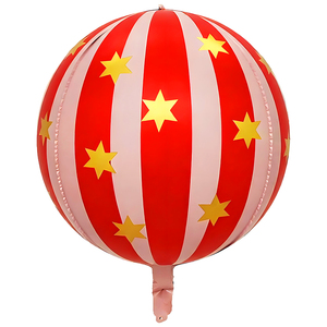 بالونات جديدة من رقائق الألومنيوم المخططة رباعية الأبعاد مقاس 22 بوصة لحفلات الهالوين وأعياد الميلاد وحفلات الزفاف، مع إمكانية التخصيص - Product Image 3