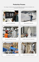 YOUFINE - Estatua de Luchador de Mármol Blanco de Tamaño Real, Tallada a Mano, Escultura Clásica de Dos Figuras Masculinas para Decoración de Jardín
