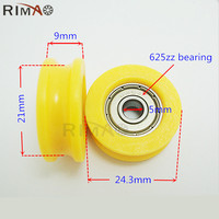 Roulettes en nylon 5x24x9mm avec roulement 625 pour portes et fenêtres, vente en gros directe d'usine Rimao
