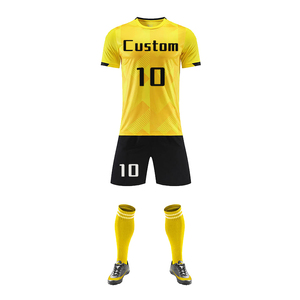 <span class=keywords><strong>Maglia</strong></span> da <span class=keywords><strong>Calcio</strong></span> Giallo-<span class=keywords><strong>Verde</strong></span> Personalizzabile OEM in Poliestere 100% Traspirante per Uomo - Product Image 4