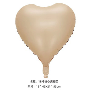 Vente en gros de ballons gonflables à l'hélium en forme de cœur, ballons ronds en aluminium de 18 pouces pour décorations de fête de mariage - Product Image 4