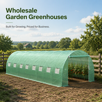 Grand tunnel horticole 8x3x2m avec couverture en film à grille verte, personnalisé pour les fermes florales et les cultivateurs commerciaux