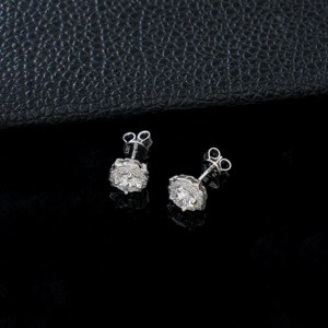 Women's Trendy Elegant 925 Silver Rhodium Plated Cultivated Diamond Pendant Earrings-Gift - Product Image 3