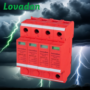 Dispositivo <span class=keywords><strong>di</strong></span> protezione contro le sovratensioni 80KA 4P T2 SPD 380V con protezione 2.2KV per sistemi <span class=keywords><strong>di</strong></span> alimentazione industriale - Product Image 1