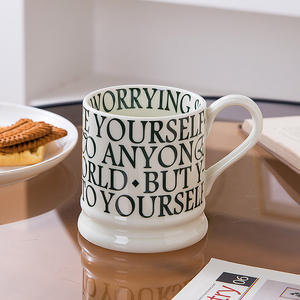 Mug à café moderne de style dessin animé français, design créatif de niche Instagram, céramique pour femmes, 410 ml, utilisation en fête, avec couvercle, cuillère, passe au lave-vaisselle - Product Image 5