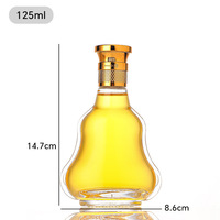 Bouteilles en verre cristallin miniatures épaissies transparentes créatives avec bouchon à vis scellé, couleur personnalisée, forme plate, pour diffuseur de roseaux ou bouteilles de vin