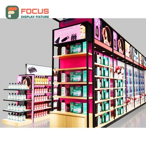 Custom Wig Display Counter Glass Top Lockable Drawer Multi <b>Shelf</b> Hair Store Display Counter Cabinet Unit - Product Image 5