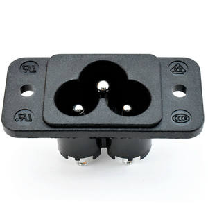 C6 prise de courant alternatif CUL VDE <span class=keywords><strong>CEKC</strong></span> CB Attestation prise de rallonge en plastique en laiton pour les normes EU US AU UK classées 2.5A Nylon - Product Image 1