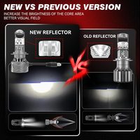 Ampoules de phare de projecteur MINI 9006 HB4 H7 H11 avec puces LED GC-7035 45W 6000LM Tube en cuivre pour phares LED de voiture 12V