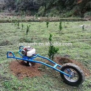 High Efficiency Industrial Grade <b>Gasoline</b> Earth Auger Wheels Single Tree Planting Digging Machine Post Hole Digger - Product Image 6