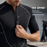 Combinaison de plongée courte en néoprène pour homme avec fermeture éclair sur la poitrine, épaisseur 2 mm, pour la plongée avec tuba et le surf