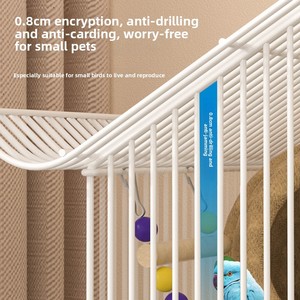 Petite <span class=keywords><strong>cage</strong></span> à oiseaux pour perroquets avec base en métal, bain pour oiseaux et barre de jeu pour l'élevage et la reproduction - Product Image 3