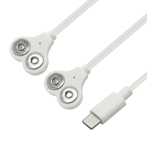 Cable a presión de electrodo personalizado 3,5mm magnético hembra Snap a USB C tipo C Ecg Tens Cable - Product Image 1