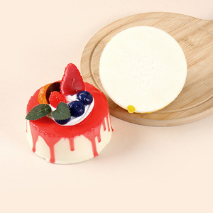 PU quick-<b>rebound</b> realistic birthday cake model, 9.5cm in diameter, realistic mousse cake, squeezeable stress-relieving toy. - Product Image 4